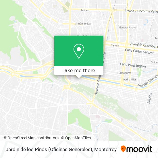 Jardín de los Pinos (Oficinas Generales) map