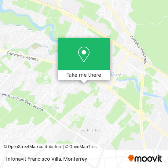Infonavit Francisco Villa map