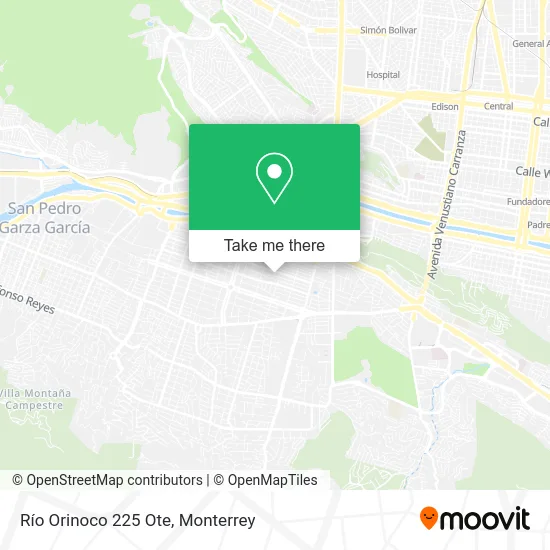 Río Orinoco 225 Ote map