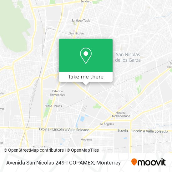 Avenida San Nicolás 249-I COPAMEX map