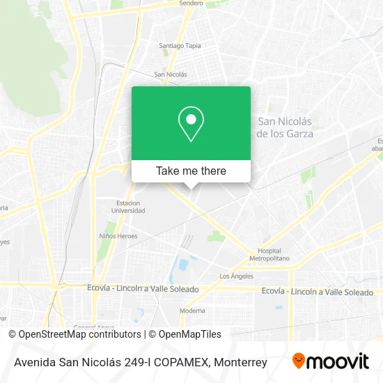 Mapa de Avenida San Nicolás 249-I COPAMEX