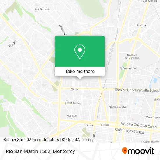 Río San Martin 1502 map