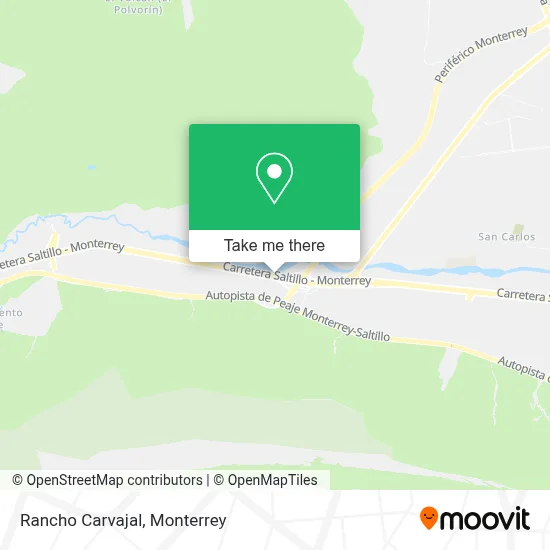 Rancho Carvajal map