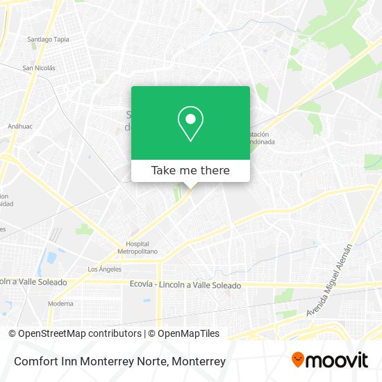 Comfort Inn Monterrey Norte map