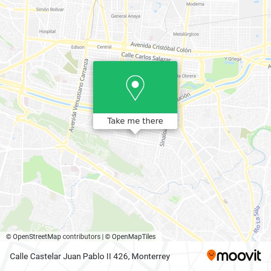 Mapa de Calle Castelar Juan Pablo II 426
