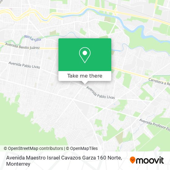 Mapa de Avenida Maestro Israel Cavazos Garza 160 Norte