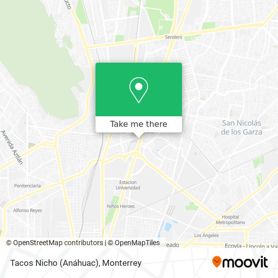 Mapa de Tacos Nicho (Anáhuac)