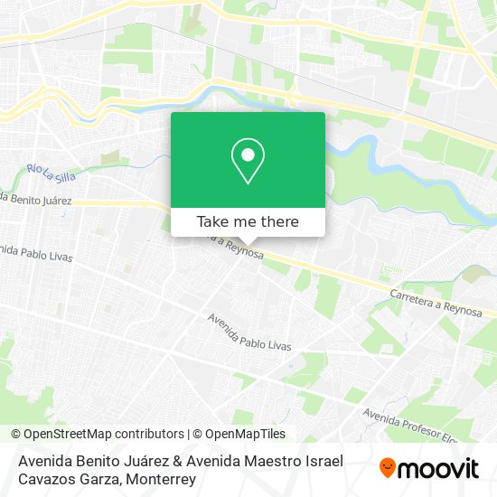 Mapa de Avenida Benito Juárez & Avenida Maestro Israel Cavazos Garza