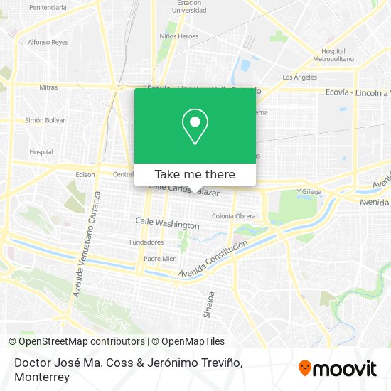 Mapa de Doctor José Ma. Coss & Jerónimo Treviño
