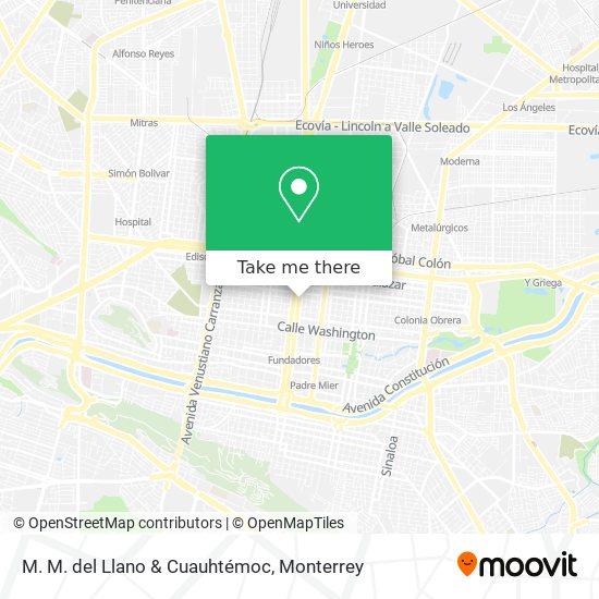 M. M. del Llano & Cuauhtémoc map