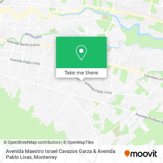 Avenida Maestro Israel Cavazos Garza & Avenida Pablo Livas map