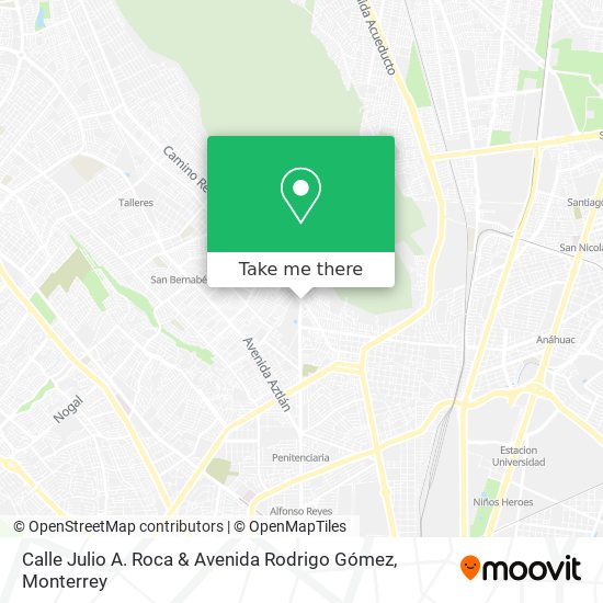 Mapa de Calle Julio A. Roca & Avenida Rodrigo Gómez