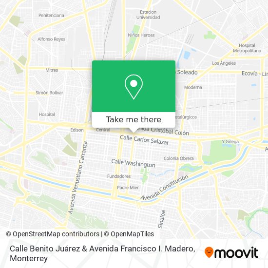Calle Benito Juárez & Avenida Francisco I. Madero map
