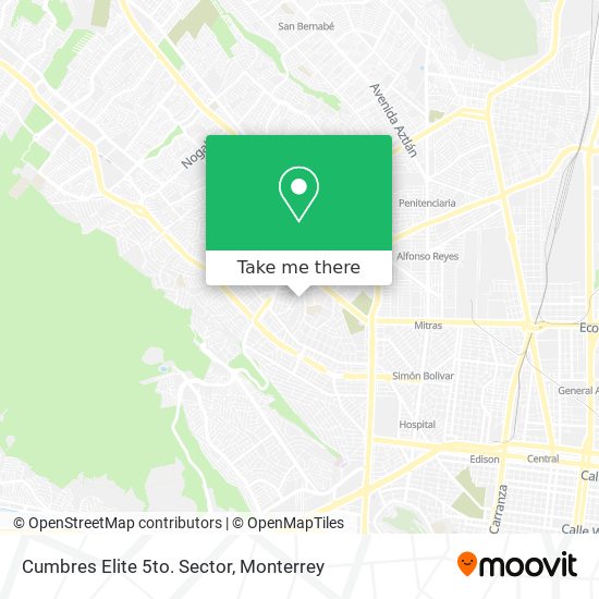 Mapa de Cumbres Elite 5to. Sector