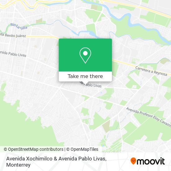 Avenida Xochimilco & Avenida Pablo Livas map