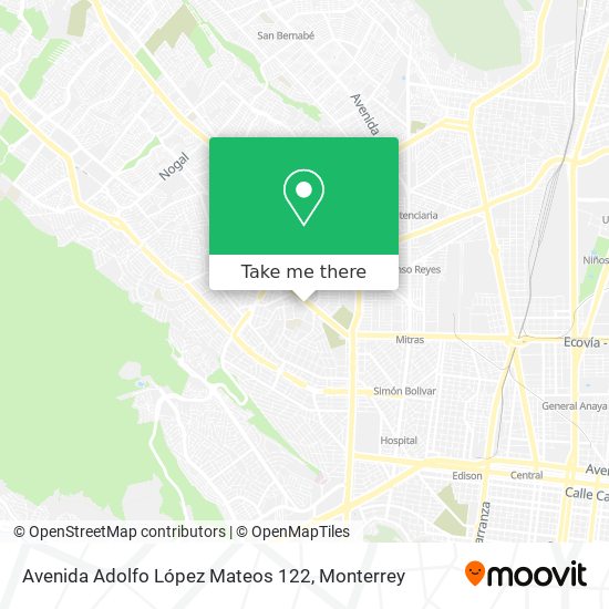 Avenida Adolfo López Mateos 122 map