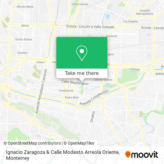 Mapa de Ignacio Zaragoza & Calle Modesto Arreola Oriente