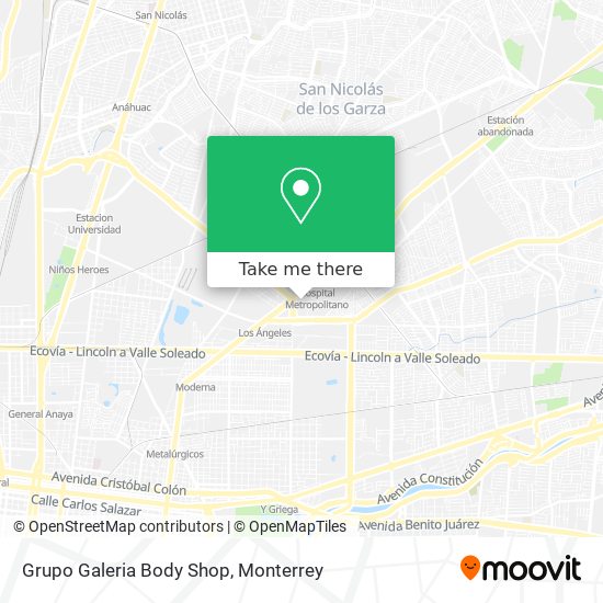 Grupo Galeria Body Shop map