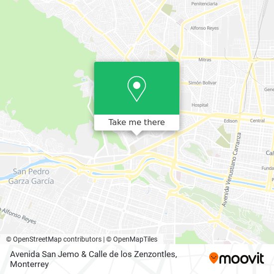 Avenida San Jemo & Calle de los Zenzontles map