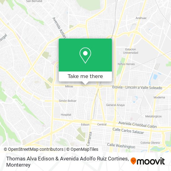 Thomas Alva Edison & Avenida Adolfo Ruiz Cortines map