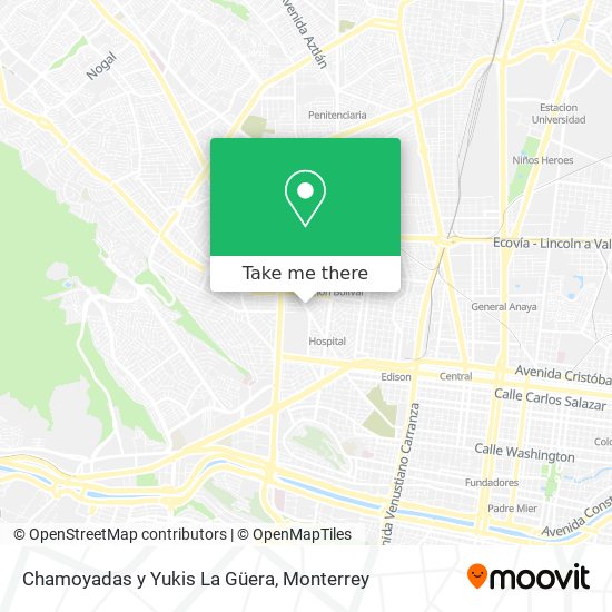 Mapa de Chamoyadas y Yukis La Güera