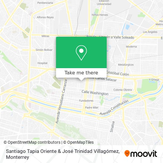 Mapa de Santiago Tapia Oriente & José Trinidad Villagómez