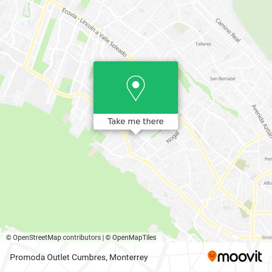 Promoda Outlet Cumbres map