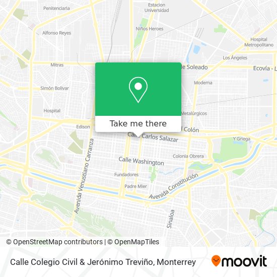 Calle Colegio Civil & Jerónimo Treviño map