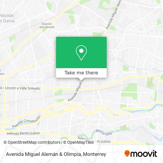 Avenida Miguel Alemán & Olimpia map