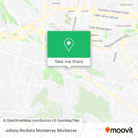 Johnny Rockets Monterrey map