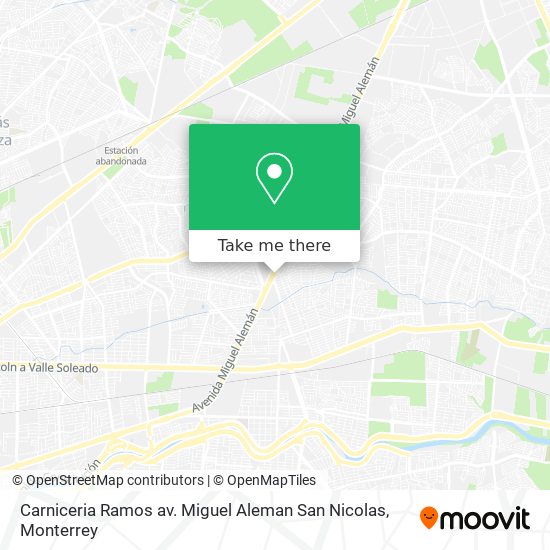 Carniceria Ramos av. Miguel Aleman San Nicolas map