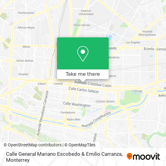 Mapa de Calle General Mariano Escobedo & Emilio Carranza