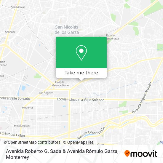 Avenida Roberto G. Sada & Avenida Rómulo Garza map