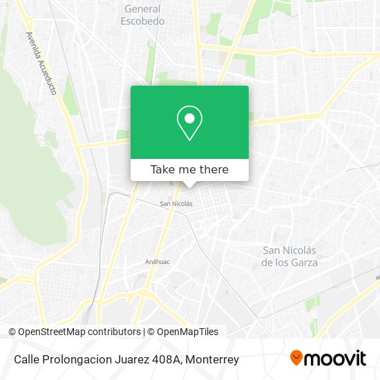 Calle Prolongacion Juarez 408A map