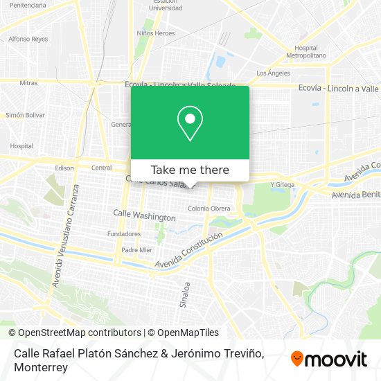 Mapa de Calle Rafael Platón Sánchez & Jerónimo Treviño
