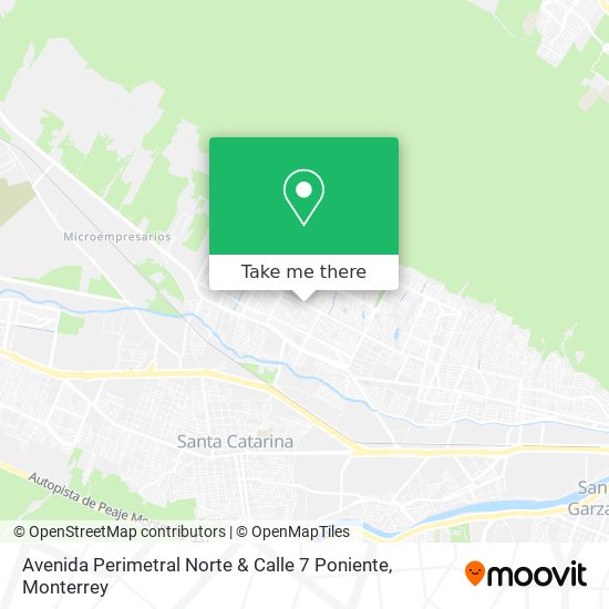 Avenida Perimetral Norte & Calle 7 Poniente map