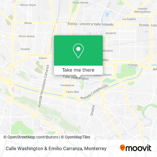 Mapa de Calle Washington & Emilio Carranza