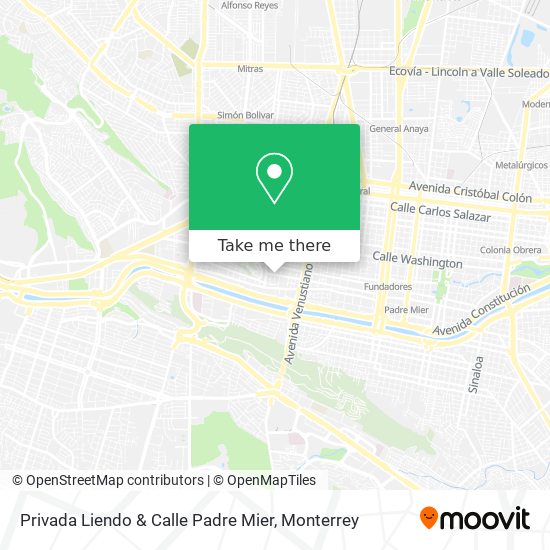 Mapa de Privada Liendo & Calle Padre Mier