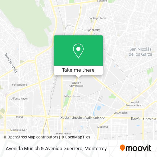 Avenida Munich & Avenida Guerrero map