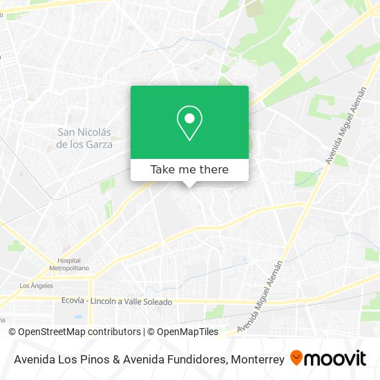 Mapa de Avenida Los Pinos & Avenida Fundidores