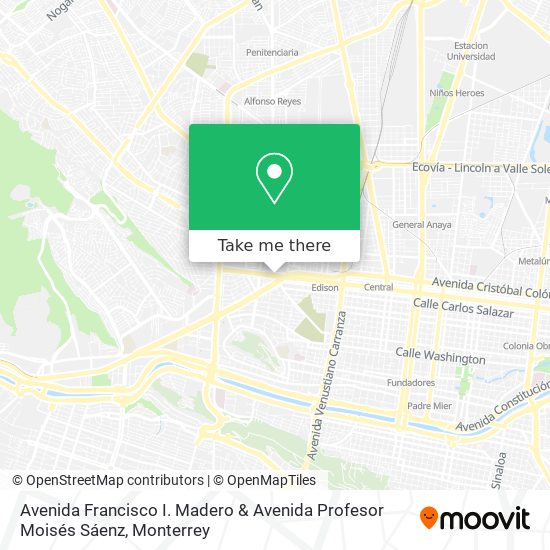 Mapa de Avenida Francisco I. Madero & Avenida Profesor Moisés Sáenz