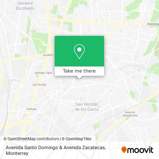 Mapa de Avenida Santo Domingo & Avenida Zacatecas