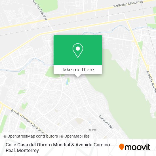 Mapa de Calle Casa del Obrero Mundial & Avenida Camino Real