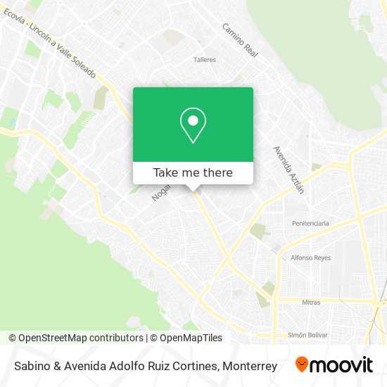 Sabino & Avenida Adolfo Ruiz Cortines map