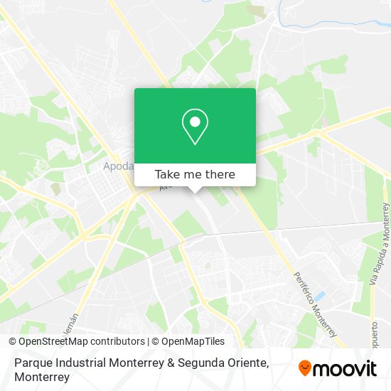 Parque Industrial Monterrey & Segunda Oriente map