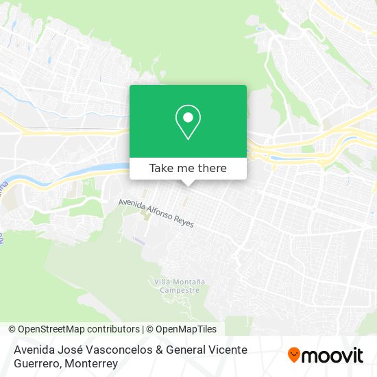 Mapa de Avenida José Vasconcelos & General Vicente Guerrero