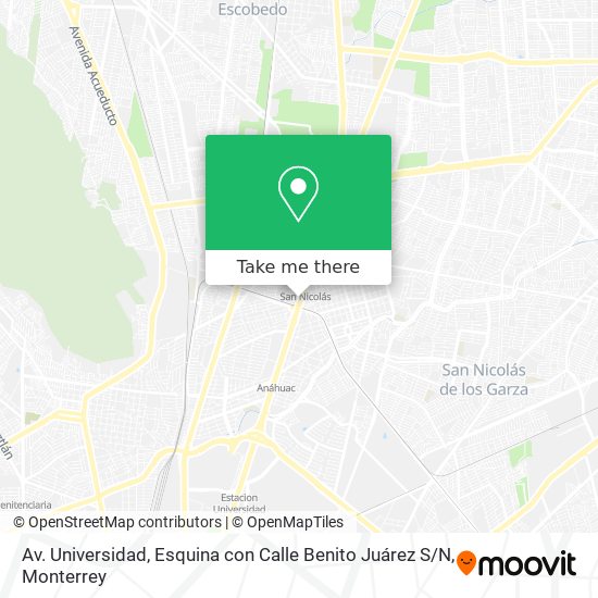 Av. Universidad, Esquina con Calle Benito Juárez S / N map
