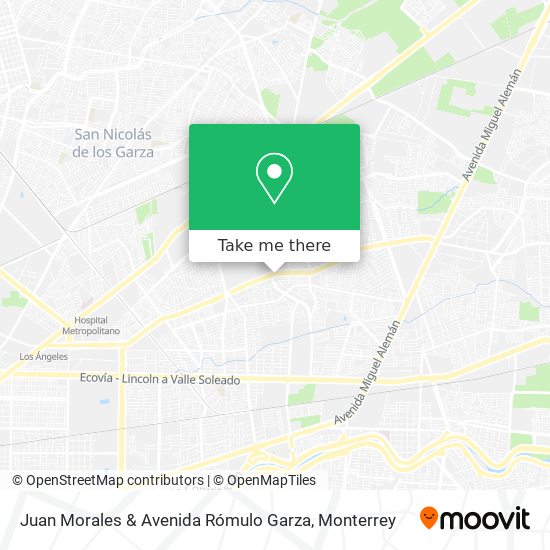 Juan Morales & Avenida Rómulo Garza map
