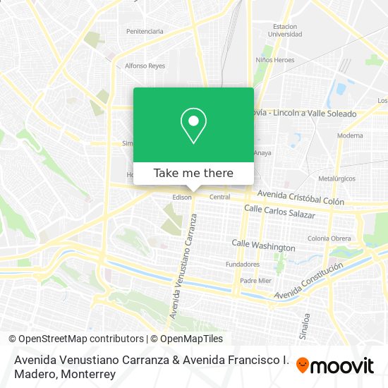 Mapa de Avenida Venustiano Carranza & Avenida Francisco I. Madero