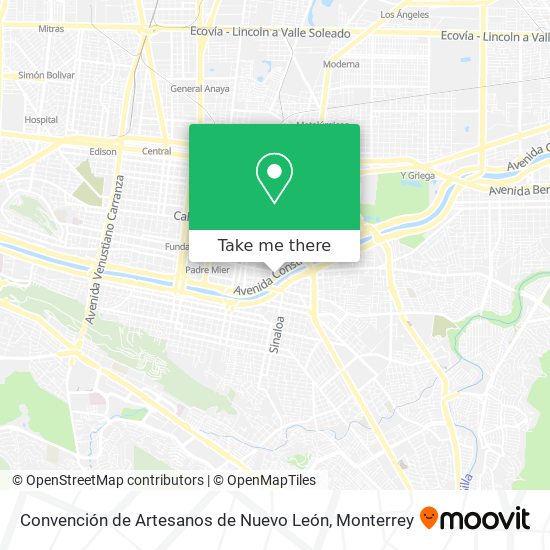 Convención de Artesanos de Nuevo León map